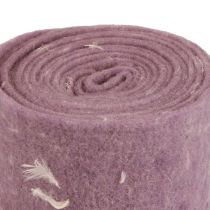 Felt ribbon wool ribbon decorative fabric purple feathers wool felt 15cm 5m