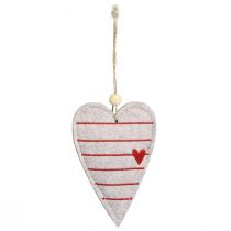 Product Felt hearts Christmas tree decorations beige hearts 8.5×12cm 6 pcs