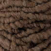Product Fluffy Mirabell wool cord, brown, 25m decorative ribbon for floristry and crafts