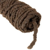 Product Fluffy Mirabell wool cord, brown, 25m decorative ribbon for floristry and crafts