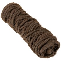 Product Fluffy Mirabell wool cord, brown, 25m decorative ribbon for floristry and crafts