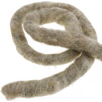 Felt cord fleece Mirabell 25m grey/brown