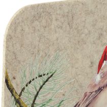 Product Felt mat table mat robin grey felt 40×30cm 4 pieces