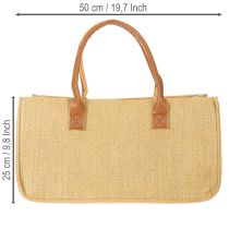 Product Felt bag raffia look 50cm x 25cm x 25cm