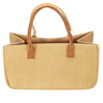 Product Felt bag raffia look 50cm x 25cm x 25cm
