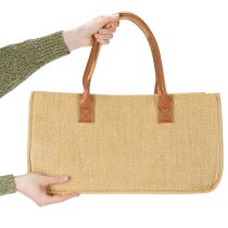 Product Felt bag raffia look 50cm x 25cm x 25cm
