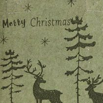 Product Felt bag Merry Christmas small with handles Green 15×10cm