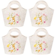 Product Felt bag with adorable Easter bunny, suitable for spring and summer, 27cm, 4 pieces