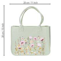 Product Felt bag with floral motif, ideal for everyday use and leisure, 38cm