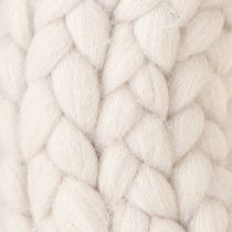 Product Felt wool decorative wreath for hanging in beige Ø30cm H4cm