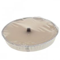 Product Flame bowl outdoor candle in aluminum bowl cream Ø17cm