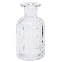 Product Deco bottle flower vase Ø7.5cm H13.5cm clear 6pcs