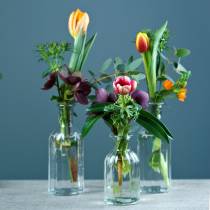 Product Bottle Vase small Ø5.5cm H10.5cm clear 6 pcs