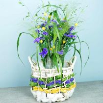 Wicker basket made of seagrass, decorative basket, storage basket, handle basket round Ø36/28 set of 2