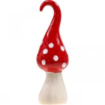 Product Deco Fly Agaric Ceramic Deco Mushroom Red White Ø6.5cm H21cm