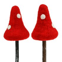 Fly agaric sticks made of felt red 30cm 4pcs