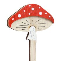 Product Fly agaric decorative wooden plugs flower plugs wood 18cm 12 pcs