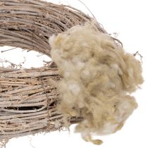Product Natural beige sheep's wool, loose, for crafting and decorating, 250g