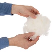 Product Loose sheep's wool, natural wool, white melange, versatile, 250g
