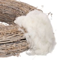 Product Loose sheep's wool, natural wool, white melange, versatile, 250g
