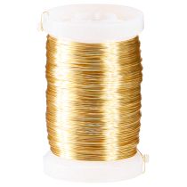 Product Florist wire, myrtle wire, decorative wire, gold, 0.30mm, 100g, 3 pieces, for crafting, jewelry making &amp; decoration