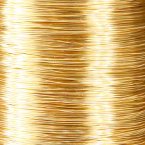 Product Florist wire, myrtle wire, decorative wire, gold, 0.30mm, 100g, 3 pieces, for crafting, jewelry making &amp; decoration