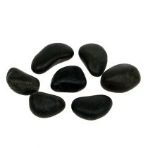 River pebbles black matt 3cm - 6cm 1kg