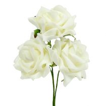 Product Foam Rose Ø7.5cm Cream 18 pcs