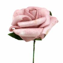 Product Foam rose Ø3.5cm old pink 48 pcs