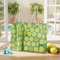 Product Gift bag Lemons Paper bag with handles 18×10×23cm 2pcs