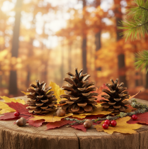 Product Black pine cones 5cm natural 5pcs