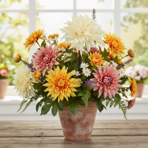 Product Artificial dahlia cream 25.5cm 3pcs
