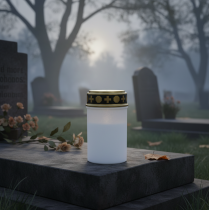 Product LED grave light white, warm white timer battery operated Ø6.8 H12.2cm