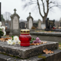 Product Grave light glass ball Ø7.5cm H10cm 9 pcs