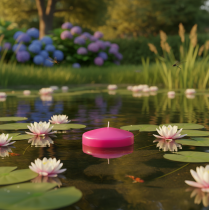 Product Floating candle highlight for festive table decorations of all kinds, 8cm, 8 pieces