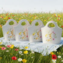 Product Felt bag with adorable Easter bunny, suitable for spring and summer, 27cm, 4 pieces