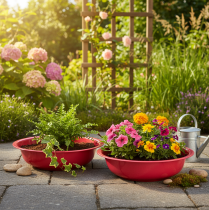 Product Round planter for stylish indoor decoration or garden, 29cm, 2 pieces