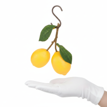 Product Decorative lemon branch 16cm, artificial fruits 3pcs