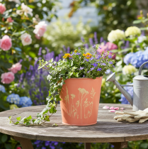 Product Flower pot Apricot planter metal Ø11.5cm H11.5cm