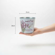 Product Metal planter, flower pot, lavender, Ø21cm H18cm