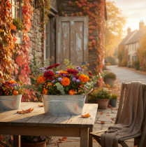 Product Flower bowl with handles, decorative bowl, metal, 17.5×12×9cm