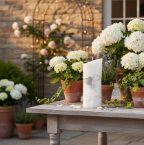 Product Wedding candle, silver wedding candle, white candle 210/85mm