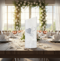 Product Wedding candle, silver wedding candle, white candle 220/85mm