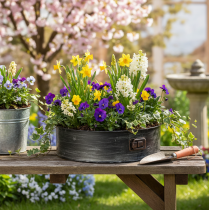 Product Planter, decorative baking pan, springform pan for planting, metal decoration Ø24cm H7.5cm