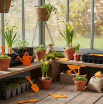 Product Garden tool felt orange 24 pcs