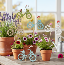 Product Wooden stakes with bicycle motif for a spring-like romantic atmosphere in the living room, 8cm, 12 pieces