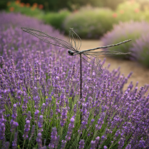 Product Metal dragonfly decoration Insect garden stake W28cm 2pcs