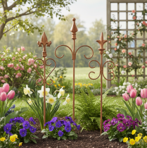 Product Vintage Garden Decoration Stick Rust Decoration Assorted 58cm 3pcs