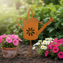 Product Flower plug metal rust decoration watering can 10x8.5cm 4 pieces