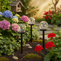 Product Garden light, globe light with ground spike for outdoor lighting, 36cm, 4 pieces